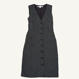 Diane von Furstenberg Pinstripe Gilet Vest Dress Size 2 Sheath Workwear Classic